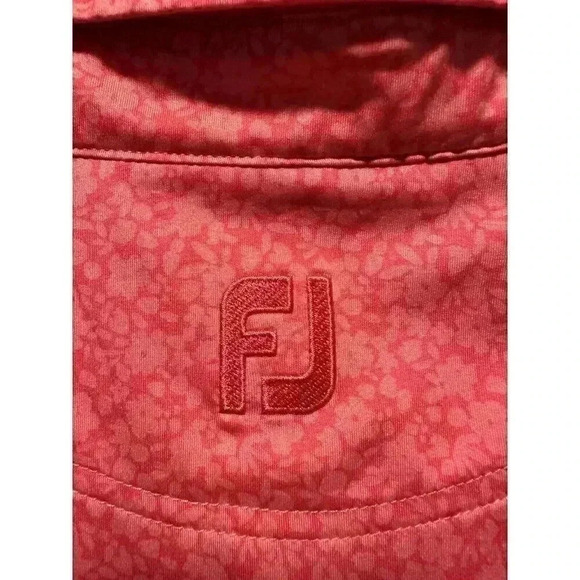 FootJoy Painted Floral Golf Shirt Watermelon- Size XL *READ About Personlization - Picture 6 of 6